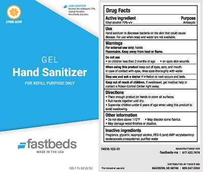 Fastbeds Gel Hand Sanitizer Scented - outlined.jpg 3700ml - Fastbeds Gel Hand Sanitizer Scented outlined